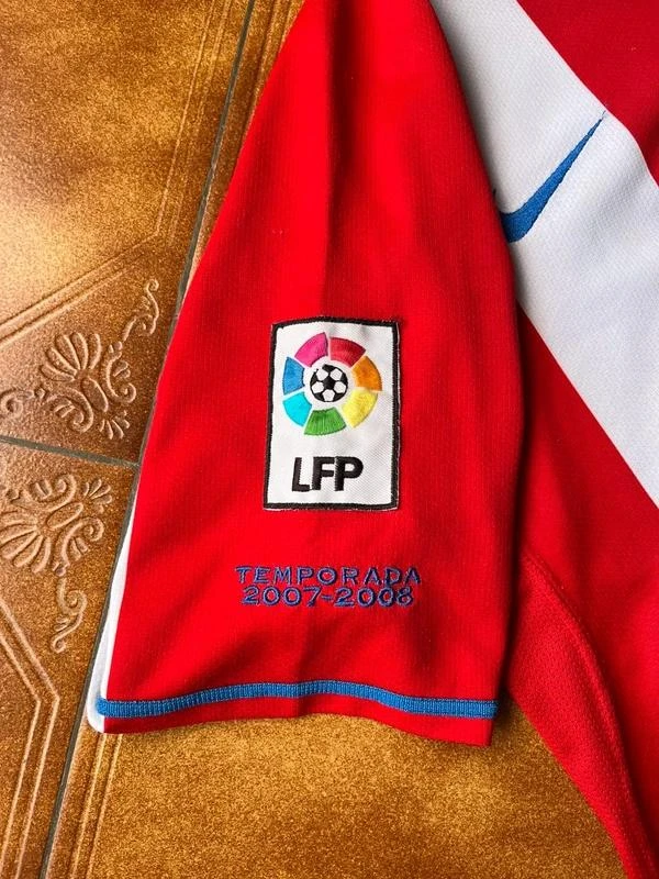 Vintage 2007-08 Nike Atlético Madrid red white home soccer jersey Size S – photo 8